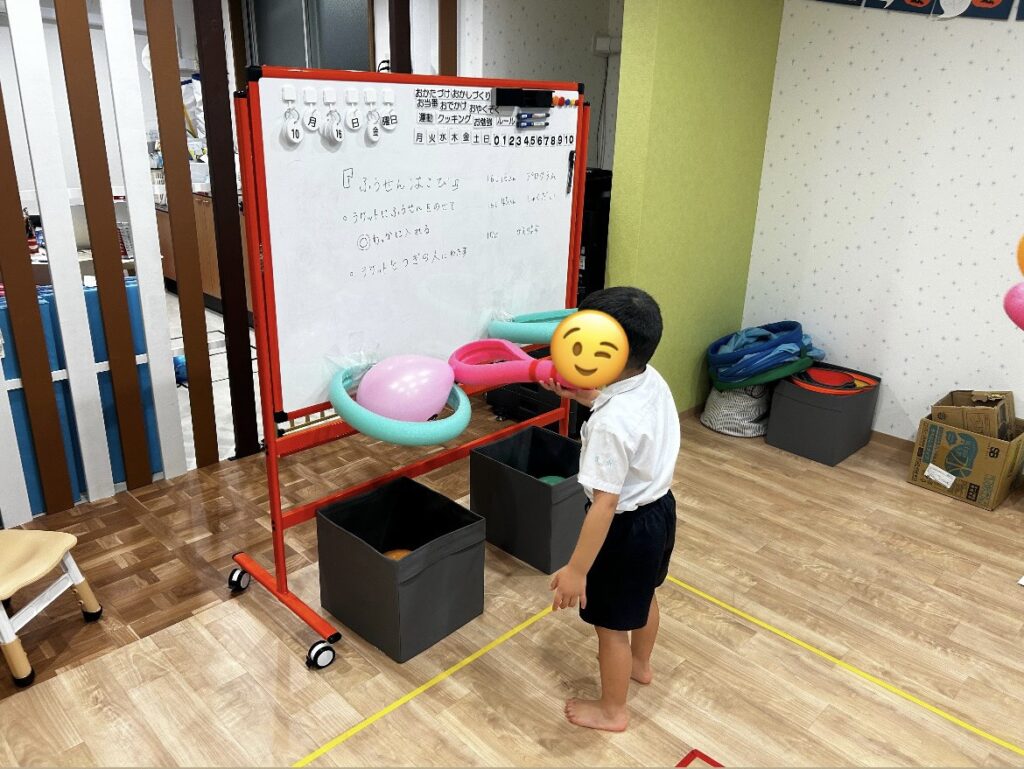 🎈手作りラケットで風船運びに挑戦🔥